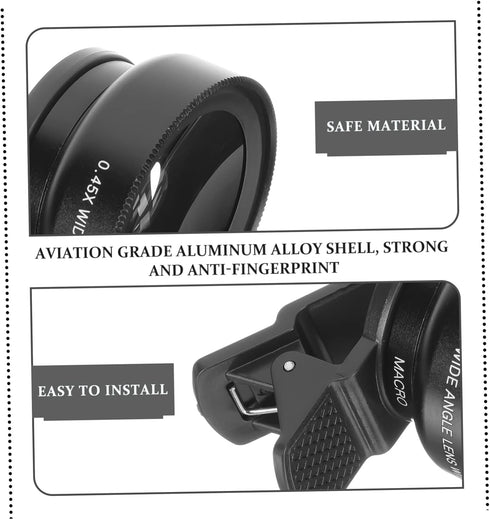 External Camera Mobile Phone Lens 2 in 1 Camera Lens Macro Lens Clip Professional Macro Lens Clip Lens Macro Lens with Universal Clip Optical Glas...