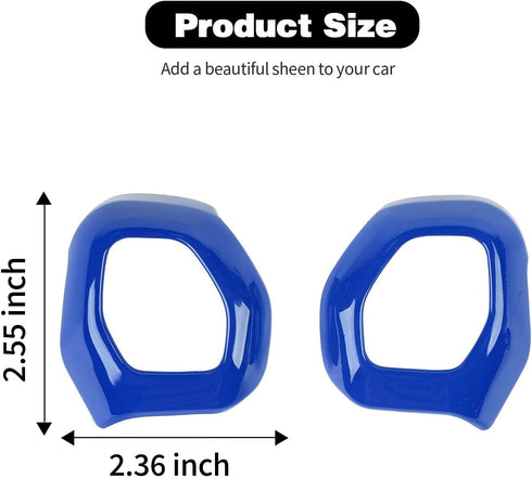 for Ford Bronco Center Console Gear Shifter Knob Cover Trim Decoration Compatible with Ford Bronco Interior Accessories 2021 2022 + (Blue,ABS,2Pcs...