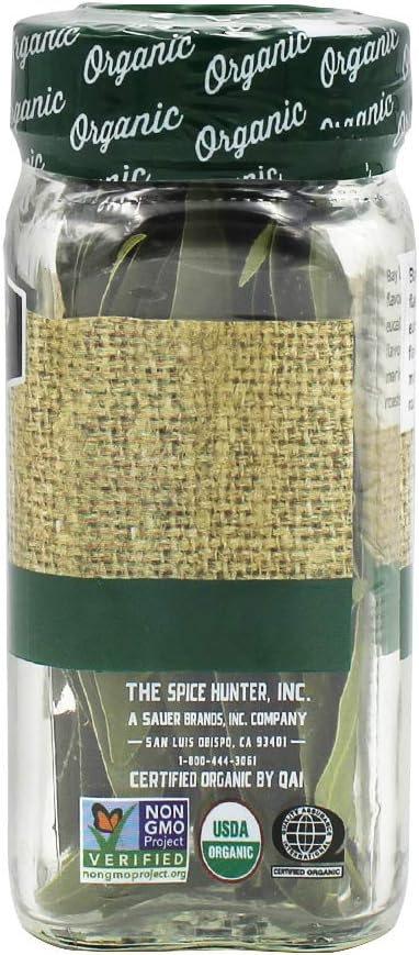 The Spice Hunter California Bay Leaves, Whole, Organic, 0.14-Ounce Jar...