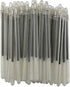24 Bulk Pack 4" Clear Flexible Round Barrel Pens with Cap for Comfortable Writing (Blue)...