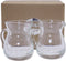 DGQ Classic Glass Creamer Pitcher with Handle 4oz Pack of 2 Milk Pourer Mini Creamer for Coffee Tea Maple Syrup Serving...