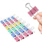 Medium Binder Clips, 1-1/4 Inch, 1.25 Inch Colorful 24 PCS, Capacity 0.6 Inch, 32mm Medium Clips, Fold Clamp, Office Supplies...