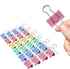 Medium Binder Clips, 1-1/4 Inch, 1.25 Inch Colorful 24 PCS, Capacity 0.6 Inch, 32mm Medium Clips, Fold Clamp, Office Supplies...