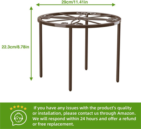 Plant Stand Plant Holder: Anti-rust Metal Flower Pot Stand - indoor outdoor Flower Rack - Single Display Rack Bronze for Home and Courtyard....