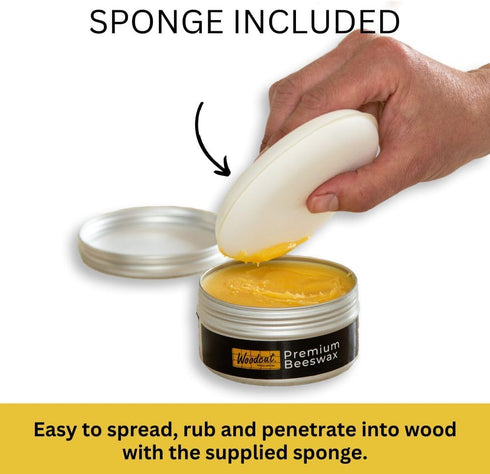 Beeswax Woodcut Premium 7oz, Wood Cream, Food Safe for Cutting Boards, Woodturning, Furniture, Benchtops, Cupboards, Baby Toys, Floors and Leather...