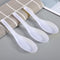 Disposable wihte Plastic Spoons, 50 PCS Asian Soup Spoons,Chinese Spoons,tasting spoon,front dish spoon,Plastic Cutlery(White flat bottom)...