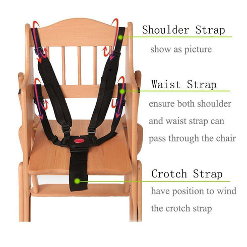 Seat Belt by AT,5/3/2 Point Adjustable for Baby Kid Safe Strap for Stroller High Chair (Include Shoulder Pads & Guarding Pad)...
