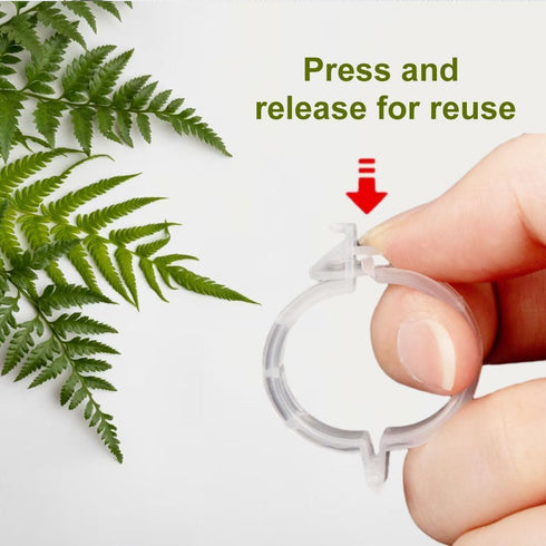 Secured Plastic Plant Clip, 2024 Upgrade 50 PCS Plant Support Clips, Garden Clips for Climbing Plants, Plastic Trellis Plant Clips, Tomato Grape V...