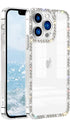 Compatible with iPhone 13 Pro Max Clear Case Cute for Women Girls Bling Diamond Glitter Rhinestone Sparkle Shiny Bumper Design Soft Silicone Luxur...