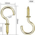 Aylifu Ceiling Screw Hooks, 100 Pieces 3/4 Inch Cup Hooks Screw-in Hooks for Hanging Plants Mug Cup, Gold...
