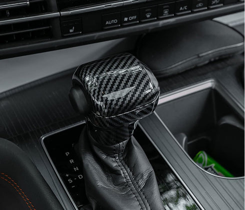 Car Interior Accessories Gear Stick Shift Knob Trim Sticker Head Trim Fit for Toyota Sienna 2021-2023 ABS 2PCS(Carbon Fiber Style)...