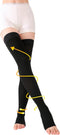 1 Pair Compression Stockings for Women & Men,15-20mmHg, Medical Open Toe Thigh High Socks Graduated Support for Varicose Veins, Edema, Flight...