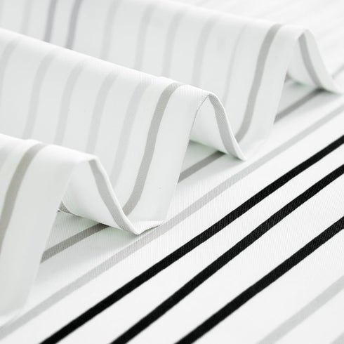 jinchan Black Grey White Striped Shower Curtain Wave Shadow Shower Curtains for Bathroom Waterproof Fabric Shower Curtain Spa Hotel Modern Abstrac...
