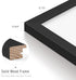 Golden State Art 12x12 Black Frame Use as 8x8 Picture Frame with White Mat or 12x12 Picture Frame without Mat - Solid Wood and Tempered Glass-Wall...