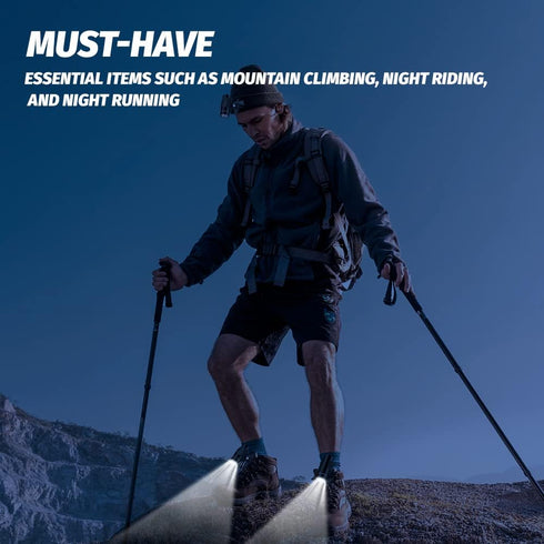 Outdoor Waterproof Clip on LED Night Lights, Rechargeable Safety Lights for Walking at Night, Hands Free Portable LED Light Work with Camping Hiki...