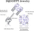 Titanium Flat Back Surgical Stainless Steel Stud Earrings for Women Men,Birthstone Stud Earrings Hypoallergenic Double Side 5A Cubic Zirconia Stud...