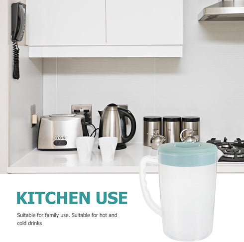 Hemoton Plastic Pitcher with Lid,2000ml Lemonade Pitcher,Pitcher with Lid Covered,Juice Beverage Jar,Airtight Pitcher Jug Juice Pitcher Milk Conta...