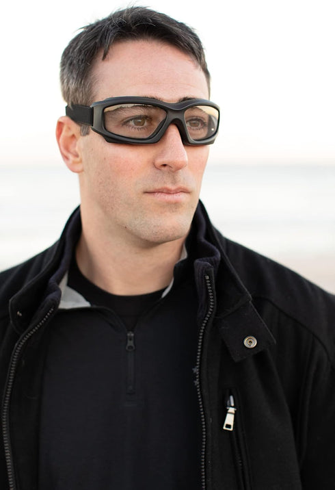 Motorcycle Goggles For Men: Heavy-Duty Motorcycle Riding Goggles w/Hard Case, Cleaning Cloth, & Pouch...