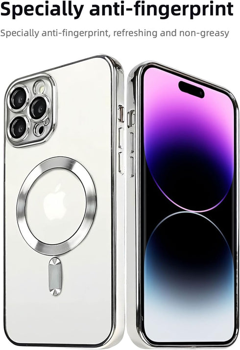 Plating Case for iPhone 14 Pro Max with Camera Lens Protector,Anti-Scratch Shockproof Slim Protective Case, Ideal for Women and Men?Compatible for...