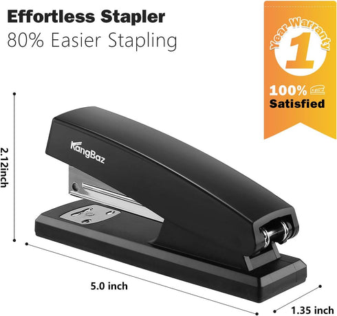 with 5000 ¼" Staples Office Stapler- 25 Sheet Capacity .Desktop Stapler.for Offices, Homes and Schools.Black....