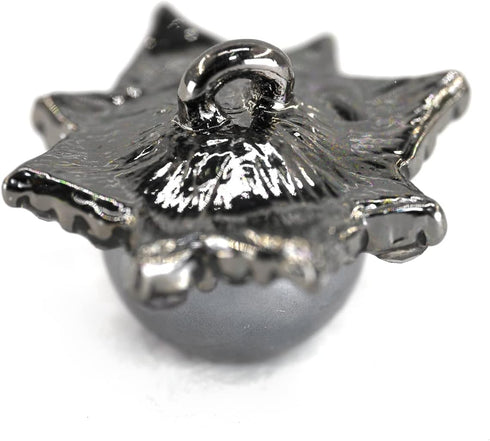 20 pcs Black Retro Metal Octagram Half Faux Pearl Sewing Shank Coat Buttons -25mm -1"...