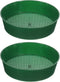 PATIKIL Garden Soil Sifter 8" Dia 1/8" Mesh Screen, 2 Pack Plastic Sand Sieve Sifting Pan Tool for Plant Gardening Flower Nursery, Green...
