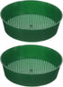PATIKIL Garden Soil Sifter 8" Dia 1/8" Mesh Screen, 2 Pack Plastic Sand Sieve Sifting Pan Tool for Plant Gardening Flower Nursery, Green...