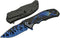 SZCO Supplies 8” Blue Dragon Decaled Liner Lock Folding Knife with Pocket Clip...