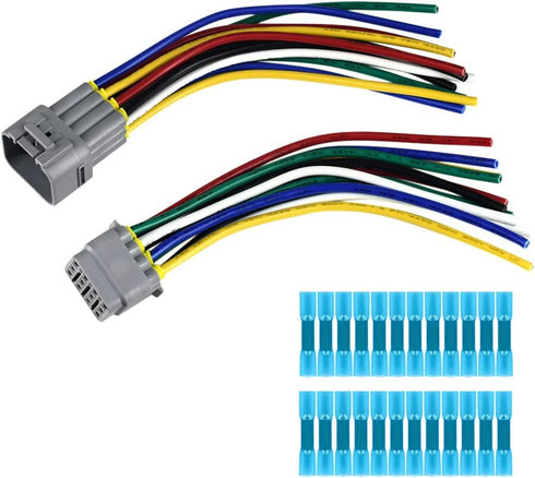 CULMKARI 12Pin 14AWG Waterproof Plug Connector Pigtail Cable Fits for all kinds of lighting system (12 Pin)...