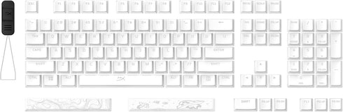 HyperX Pudding Keycaps 2 - Full Key Set - PBT - 112 Keys -White...