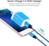 Quick Charge 3.0 Fast Phone Charger Compatible for Samsung Galaxy A55 A35 A15 A53 5G A71 A51 A52 A42 A32 A12 A13 A14 A23 5G A03s A04s A90 A80 A70 ...
