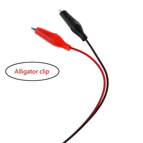Crocodile Clamps Test Wire 50cm/19.69inch Double Alligator Clips to USB Male Connector Cable Copper Test Lead for Testing Circuit...