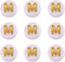Cheriswelry 50g/360pcs Flat Round Letter Alphabet Beads with Gold Letter M Acrylic Disc Coin Pony Bead Spacers for Jewelry Kandi Bracelet Necklace...
