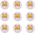 Cheriswelry 50g/360pcs Flat Round Letter Alphabet Beads with Gold Letter M Acrylic Disc Coin Pony Bead Spacers for Jewelry Kandi Bracelet Necklace...