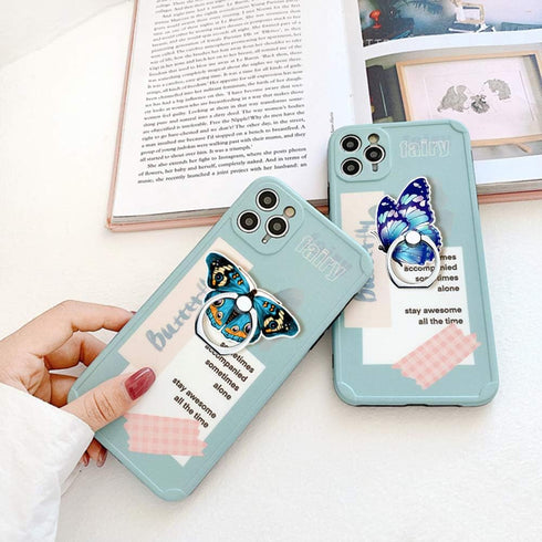 Phone Ring Holder Stand,Butterfly Phone Ring Stand Holder 360 Rotation Finger Ring Grip Stand for Cellphones,Smartphones and Tablets (Butterfly Ph...