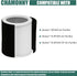 H-HF400-VP Filter Replacement, Compatible with Hunter H-HF400-VP, H-PF400 and Hunter HP400 Cylindrical Tower Air Purifier, 1 True HEPA Filter + 4 ...