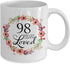 98th Birthday Gifts for Women - Gift for 98 Year Old Female - 98 Years Loved Since 1922 - White Coffee Mug for Wife Mom Nana Grandma Her...