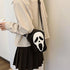 1 Pcs Ghost Face Shoulder Bag Lovely Ghost Face Purse Goth Purses And Handbags for Men And Women?Black, White?...