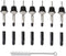 Liquor Pour Spouts with Dust Caps - Speed Pourer Nozzles for Alcohol & Liquor Bottles | Pro Bar & Home Use Bartender Accessories with Leak-Proof &...