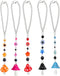 5 Pack Car Evil Eye Beaded Charms Car Hanging Accessories, Car Hanging Ornament Rear View Mirror Pendant Mushroom Mirror Hanging Car Interior Acce...
