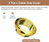 uxcell 4Pcs Cable Hole Cover, 1 inch(25mm) ABS Office Desk Cable Wire Cord Grommet Cable Cord Organizer for Office Desktop Wire, Gold...