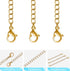 12 PCS Necklace Extenders - Stainless Steel Necklace Extension Chain for Jewelry, Bracelets & Anklets (1"-6" Lengths, Gold)...