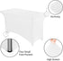 Peomeise 4FT Spandex Table Cover Rectangular Stretch Spandex Tablecloth (White,4FT)...