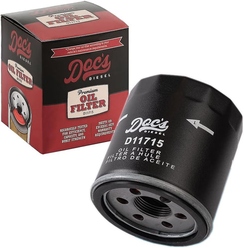 Doc's Diesel Oil Filter D11715 | Compatible with Chevrolet/GMC 3.0L Duramax 2020+ | Replaces PF66...