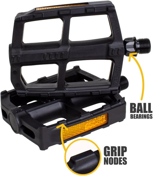 BV Bike Pedals - Universal Fit Bicycle Pedal 9/16" Compatible, Non-Slip & Durable Lightweight for Most Adult Bikes & MTB...