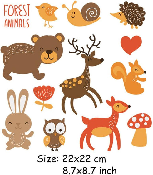 Baby Iron on Patches Sticker Heat Transfer Applique Decals Butterfly Fox Lion Dinosaur Fish Cute Animal Decals for Kids Clothes Jeans Shirts Scarf...