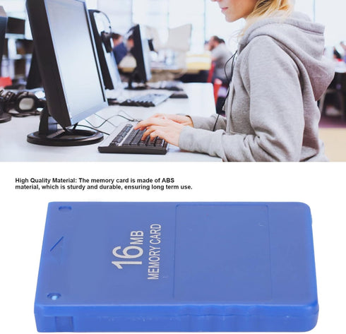 Yoidesu Memory Card for PS2, 16MB High Speed Game Memory Card Plug and Play External Data Card for 2 PS2 Game Console(Blue)...