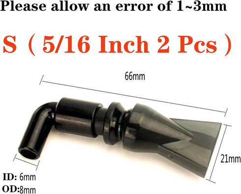 2 Pcs Aquarium Pump Duckbill Nozzle,Water Outlet Return Pipe Fitting,Fish Tank Duckbill Sprinkler Aquarium Pump Flare Duckbill Nozzle,Water Outlet...