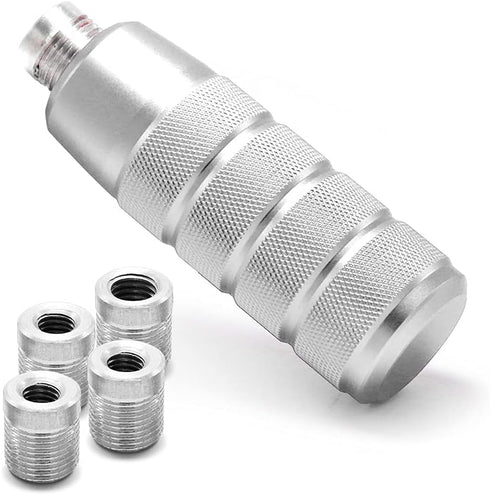 (Sliver) Stick Racing JDM Manual Gear Shift Knobs for Fit Compatible with Mazda Tacoma STi Nismo 2004 Honda Accord Subaru Focus ST Miata Toyota Ad...