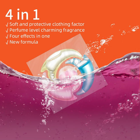 IAYA Pods Odor Rescue Liquid Laundry Detergent Pacs Powerful 4-in-1 Clean in One Step,Liquid Laundry Detergent Soap Pacs ?30PCS)...